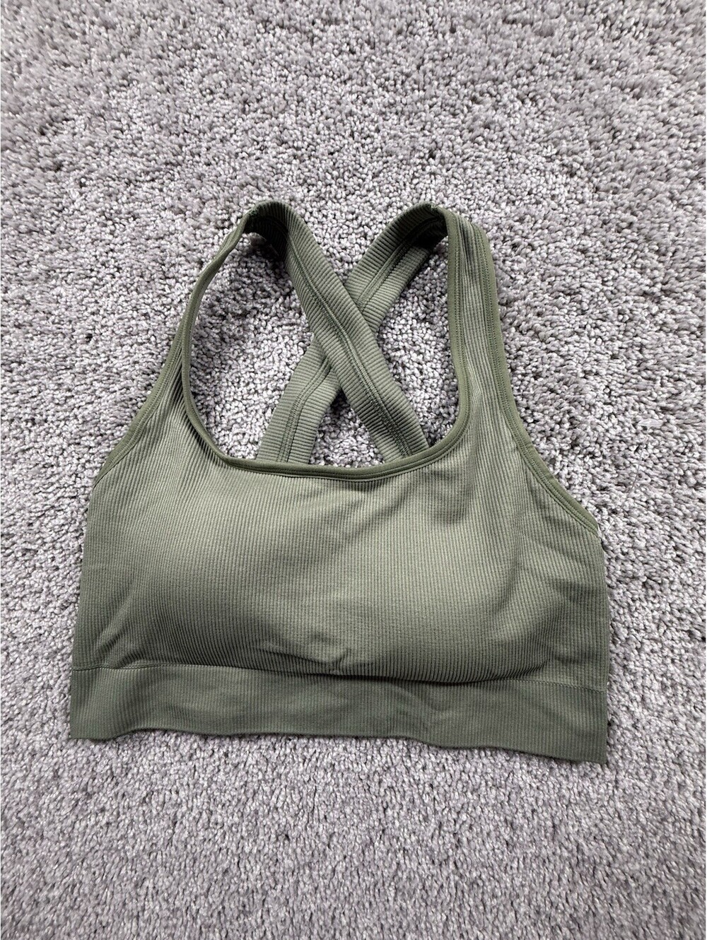 Athleta Aurora Scoop Bra Size Medium D-DD Sage Green NWOT